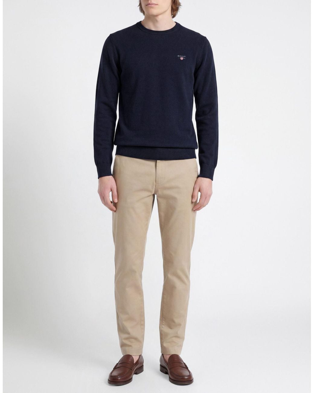 Gant Blue Sweater Lambswool for men