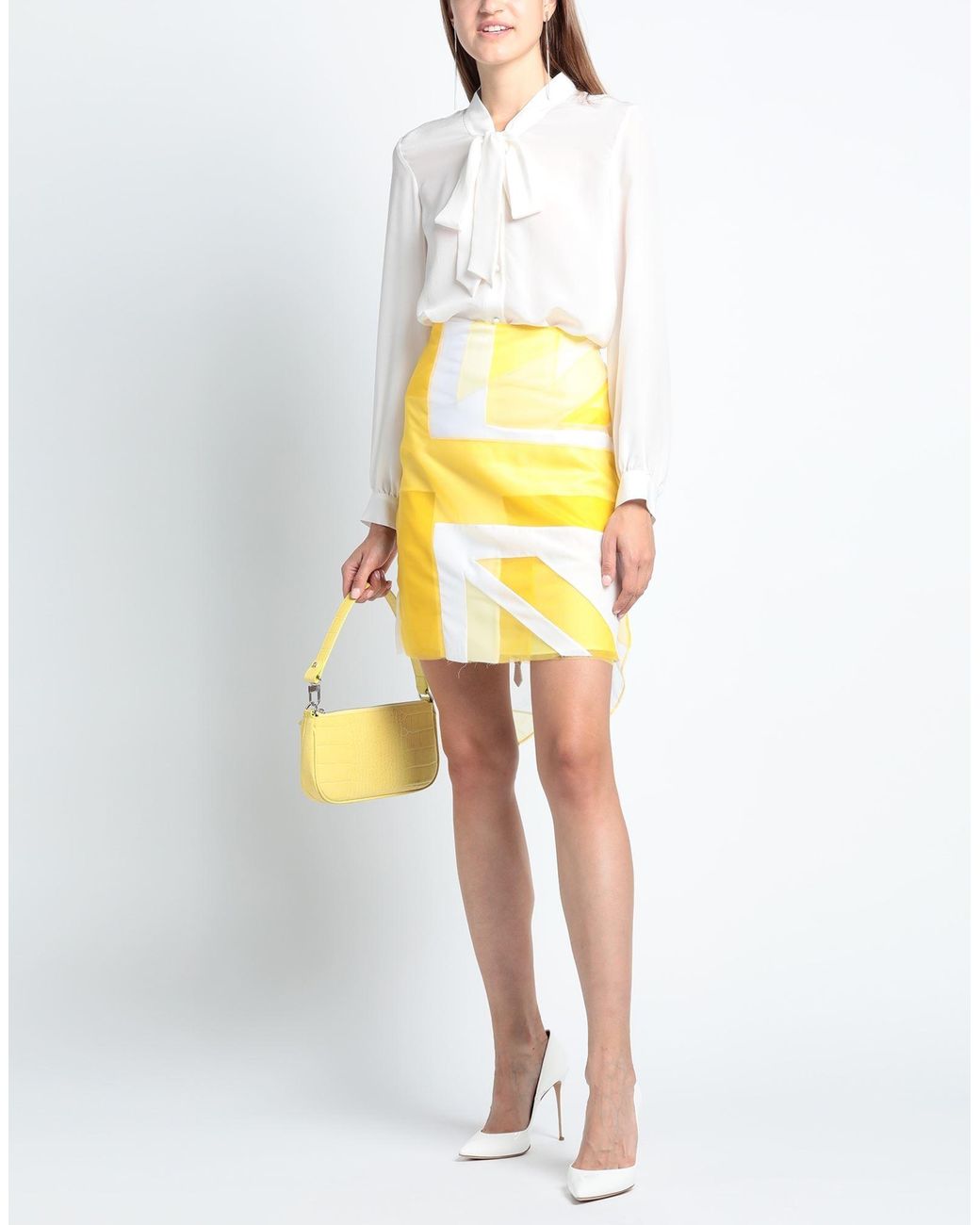 Burberry Yellow Mini Skirt