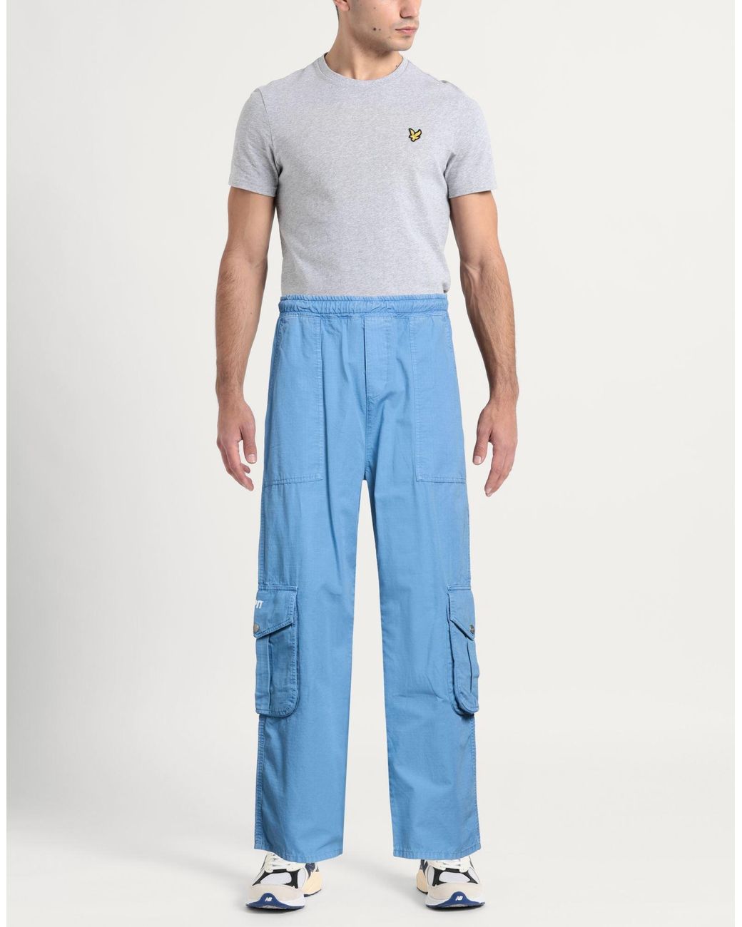ENTERPRISE JAPAN Blue Pants Cotton for men