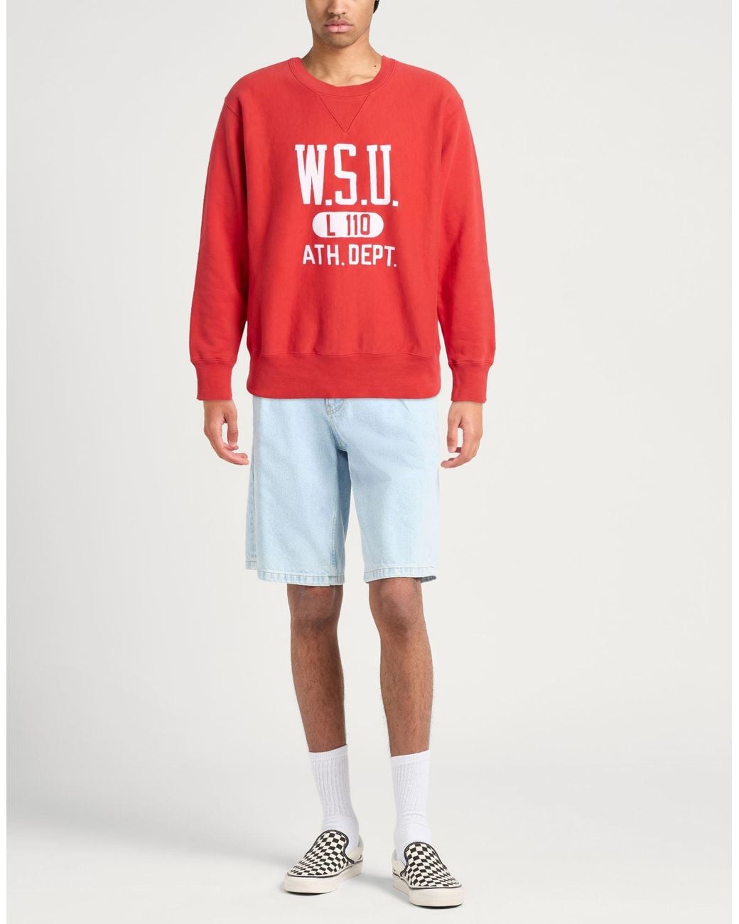 Champion Red Coral Sweatshirt Cotton, Polyester for men