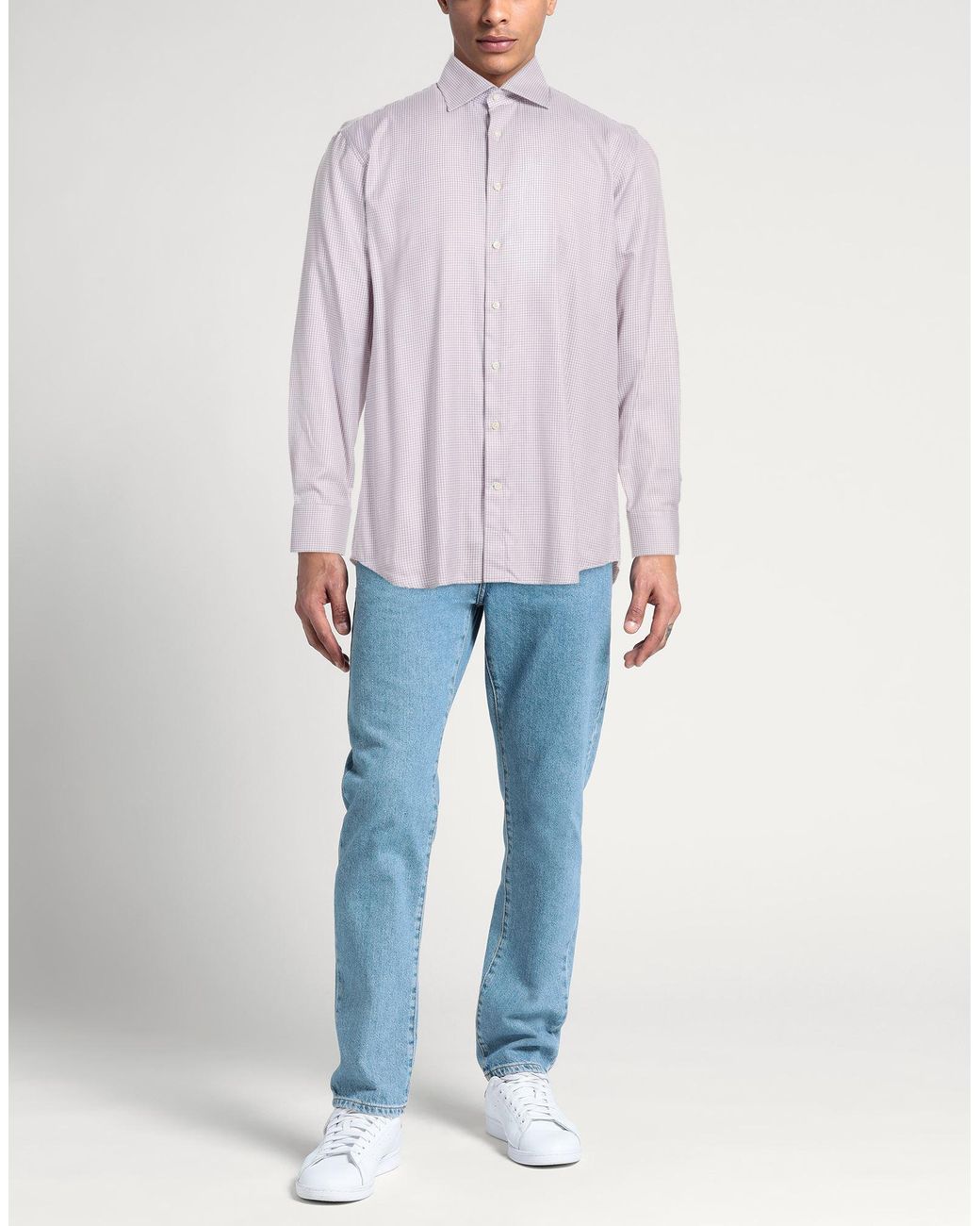 Stenstroms Purple Burgundy Shirt Cotton for men