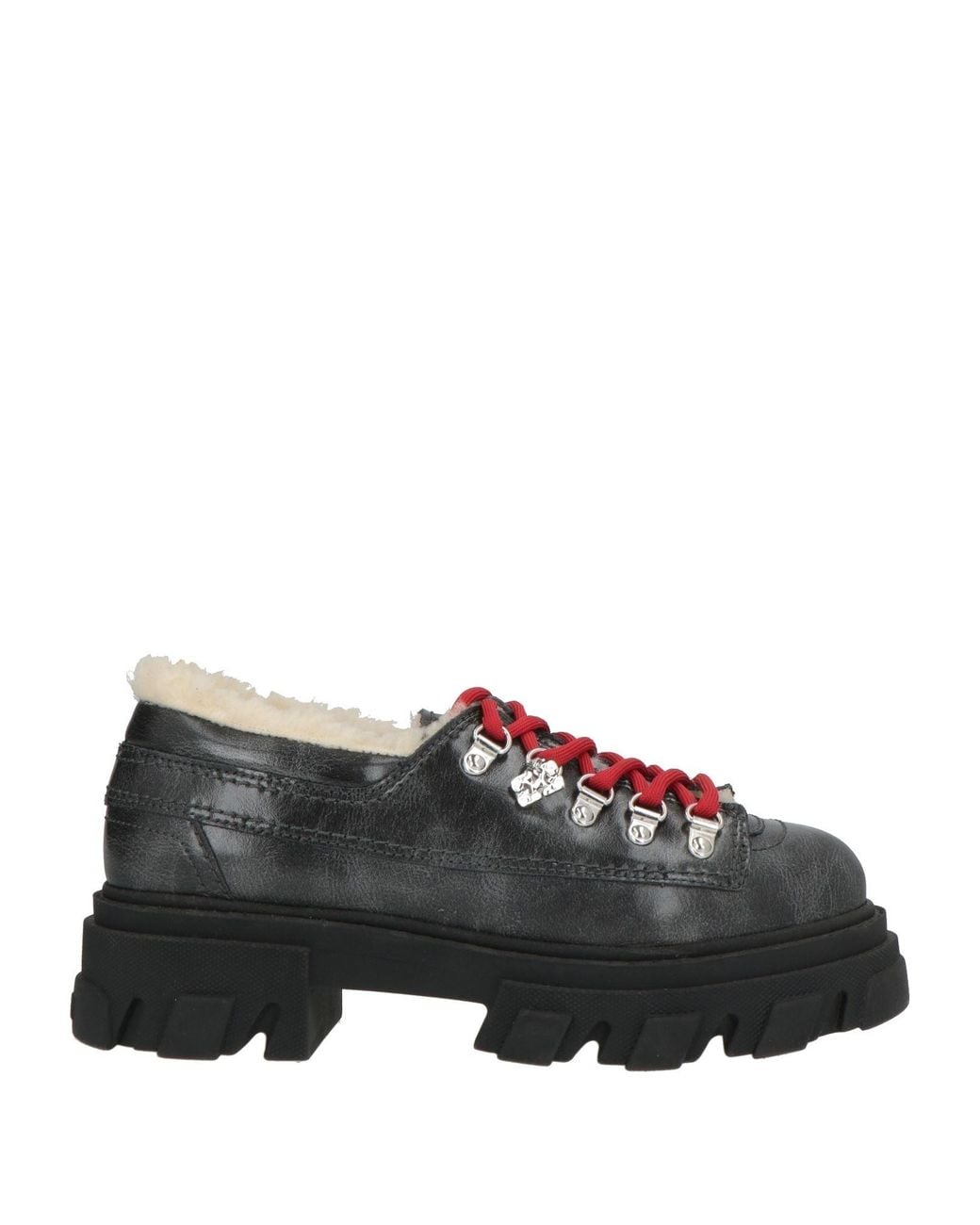 Ganni Black Lace-Up Shoes