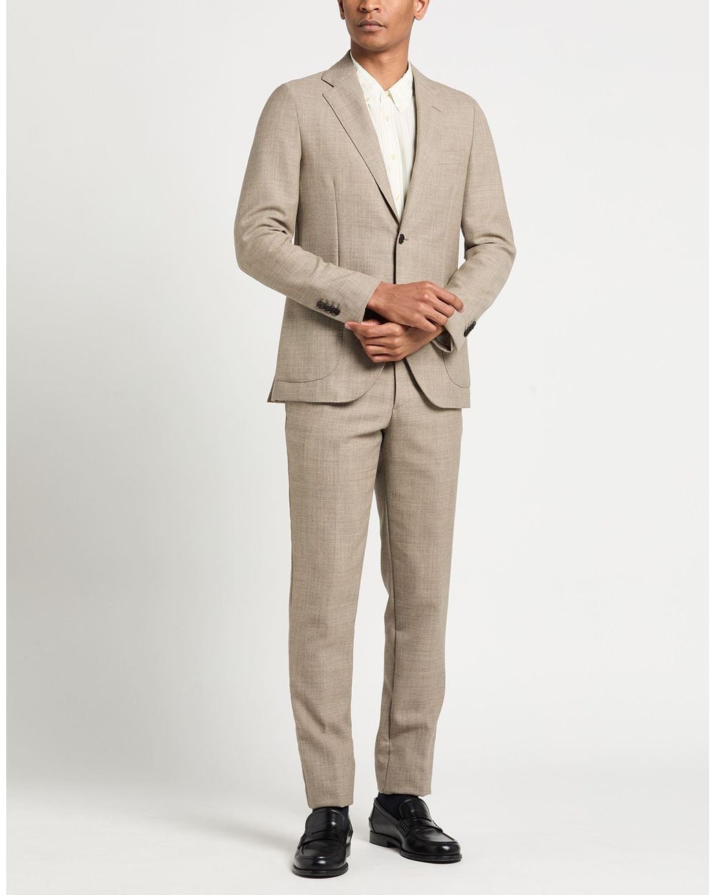 Lardini Natural Suit Wool for men