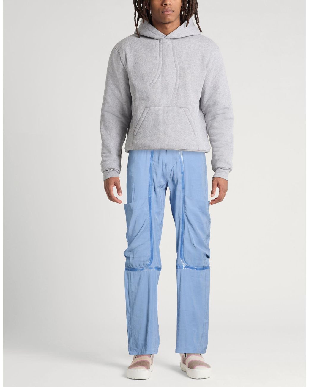 Gcds Blue Pants Viscose, Polyester for men