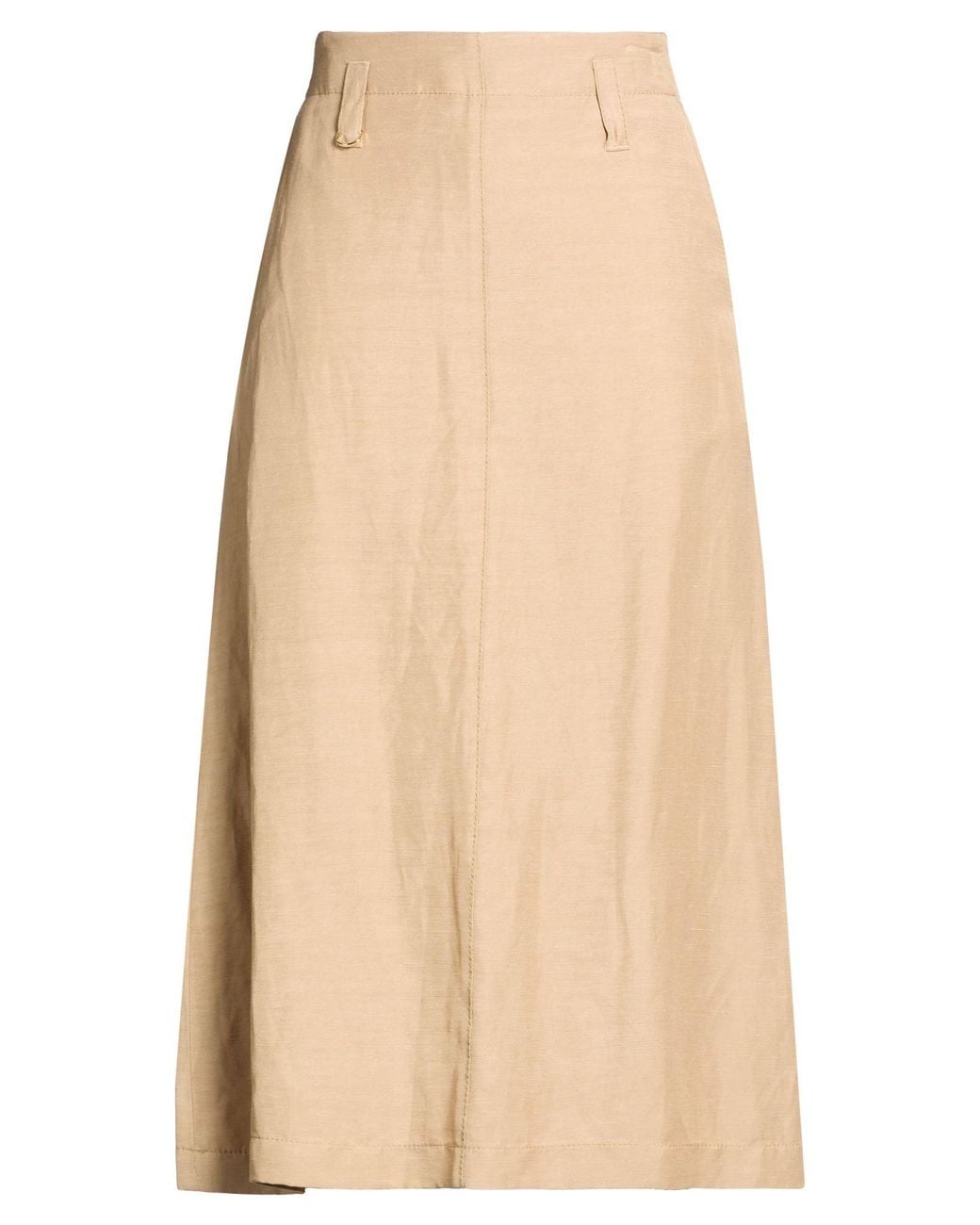 SEVENTY VENEZIA Natural Midi Skirt Bamboo, Linen
