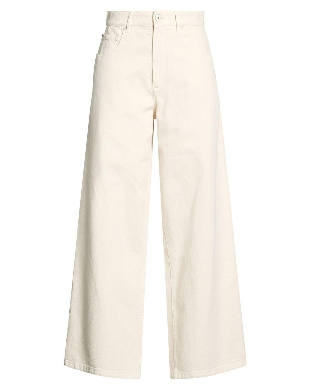 Brunello Cucinelli Natural Jeans Cotton, Leather, Brass