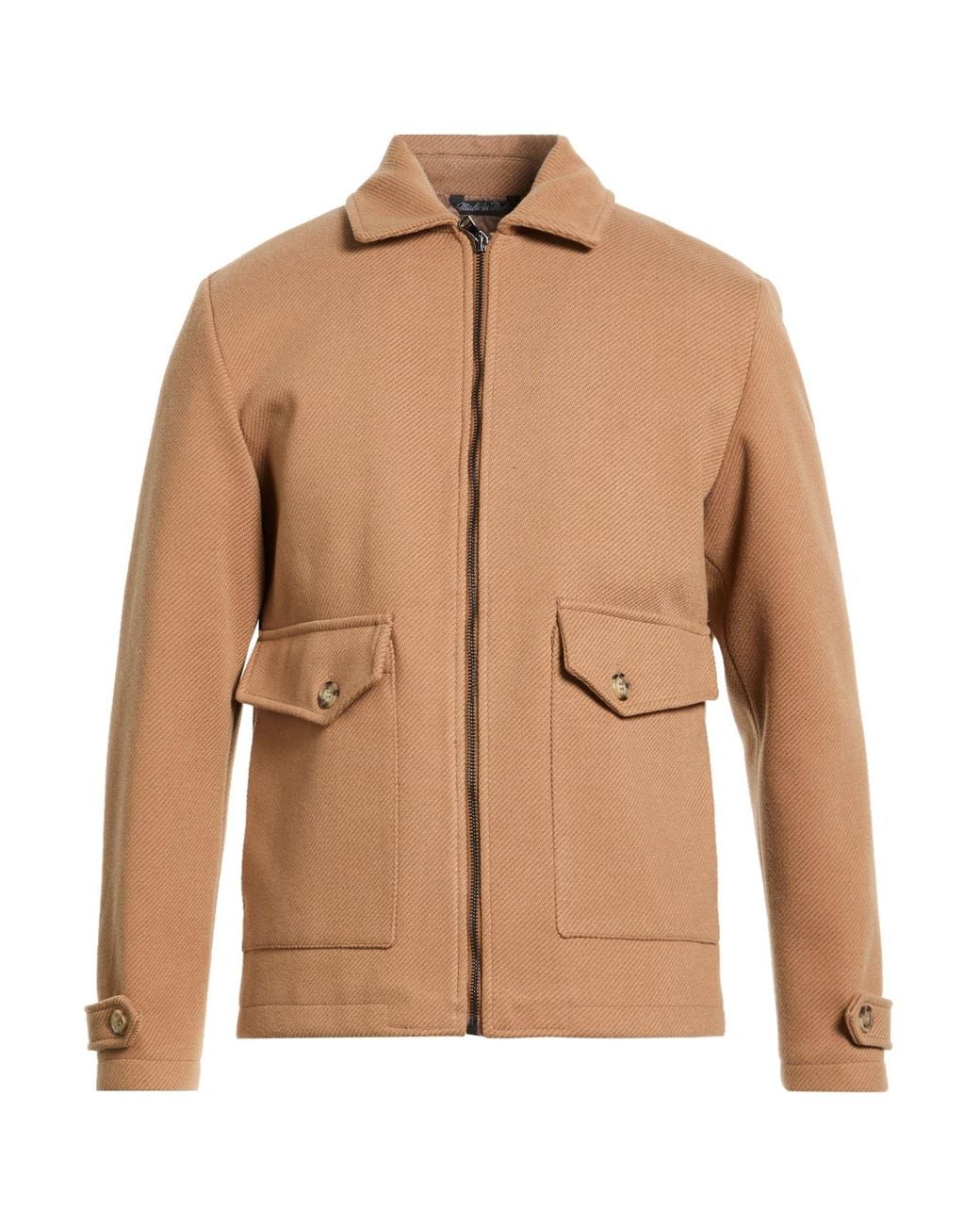 Exte Natural Camel Jacket Polyester, Viscose, Wool for men