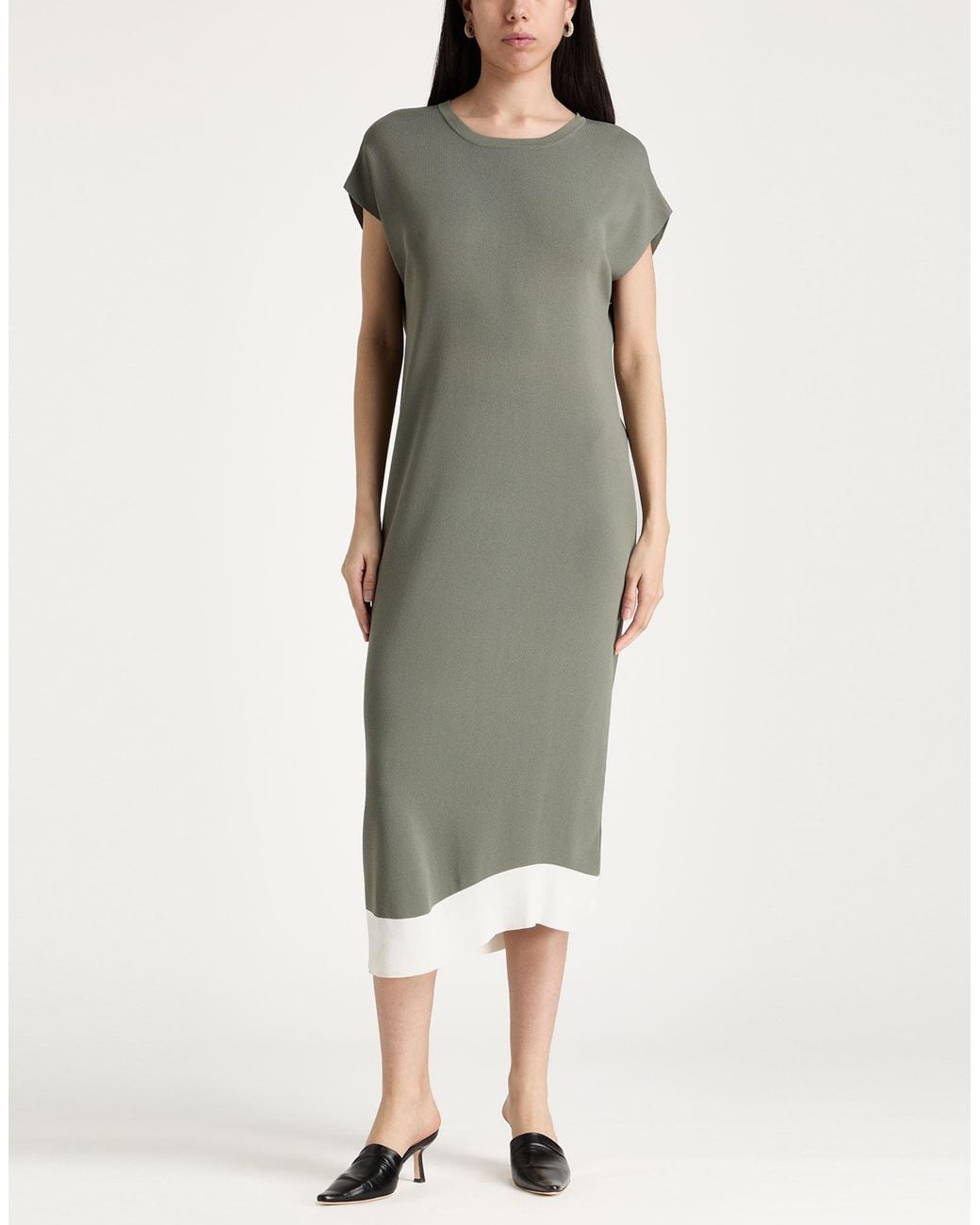 Alpha Studio Gray Midi Dresses