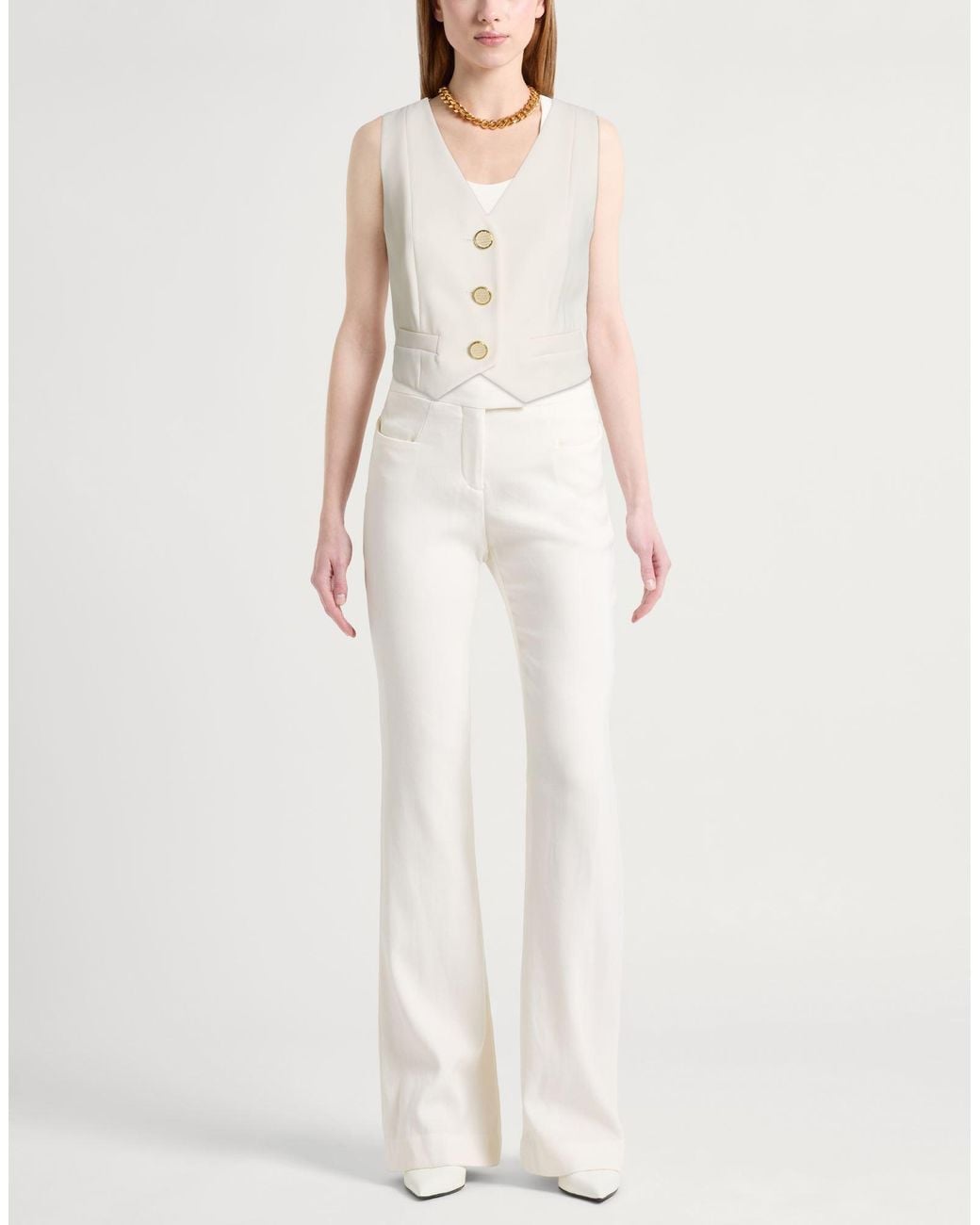 ARMANI EXCHANGE White Tailored Vests