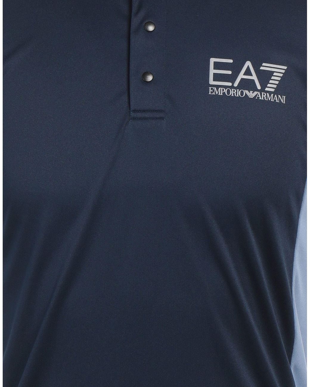 EA7 Blue T-Shirt Recycled Polyester for men