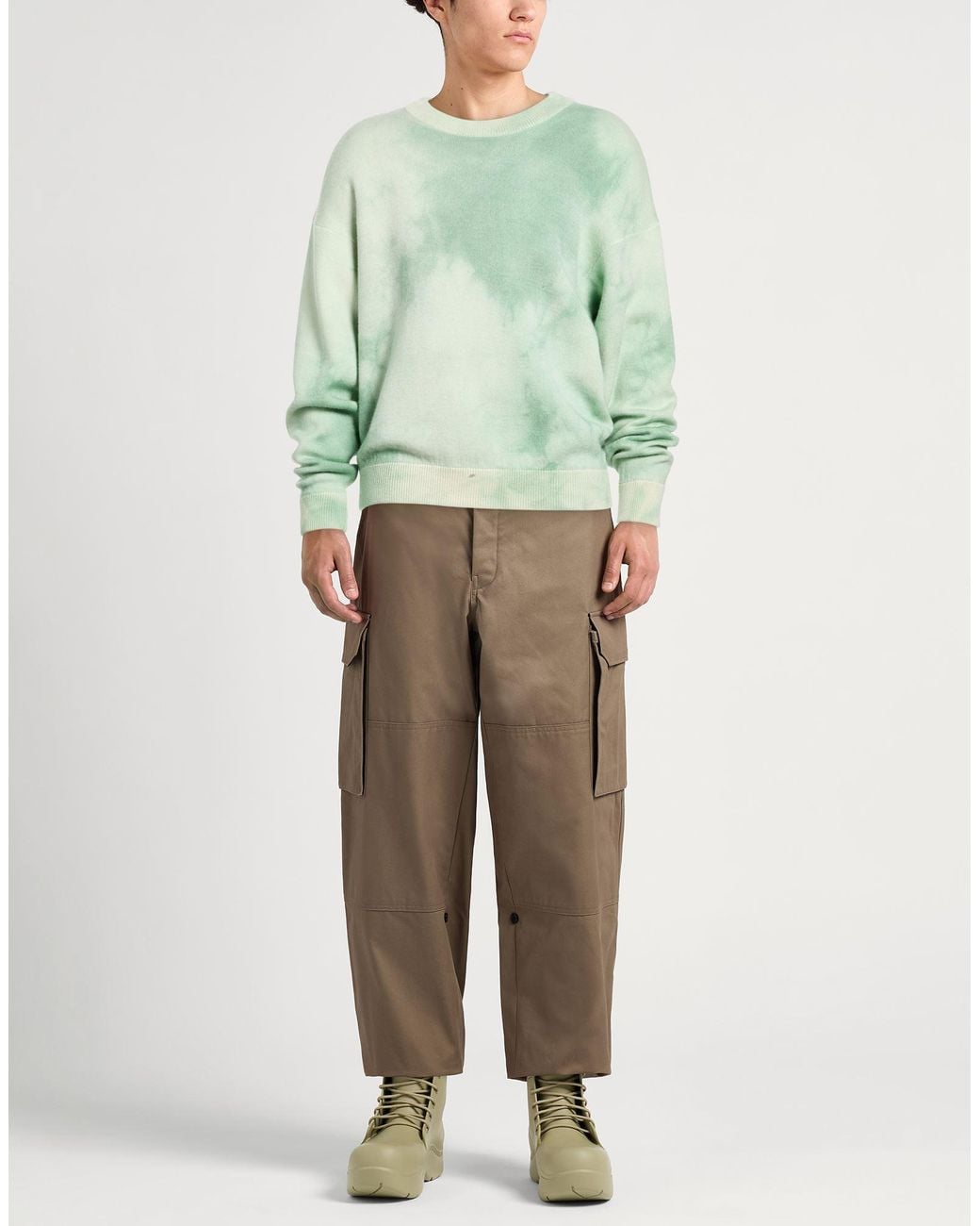 Alanui Green Sweater Virgin Wool for men