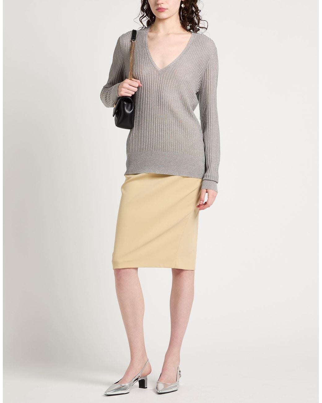 SAPIO Gray Sweater Viscose, Metal