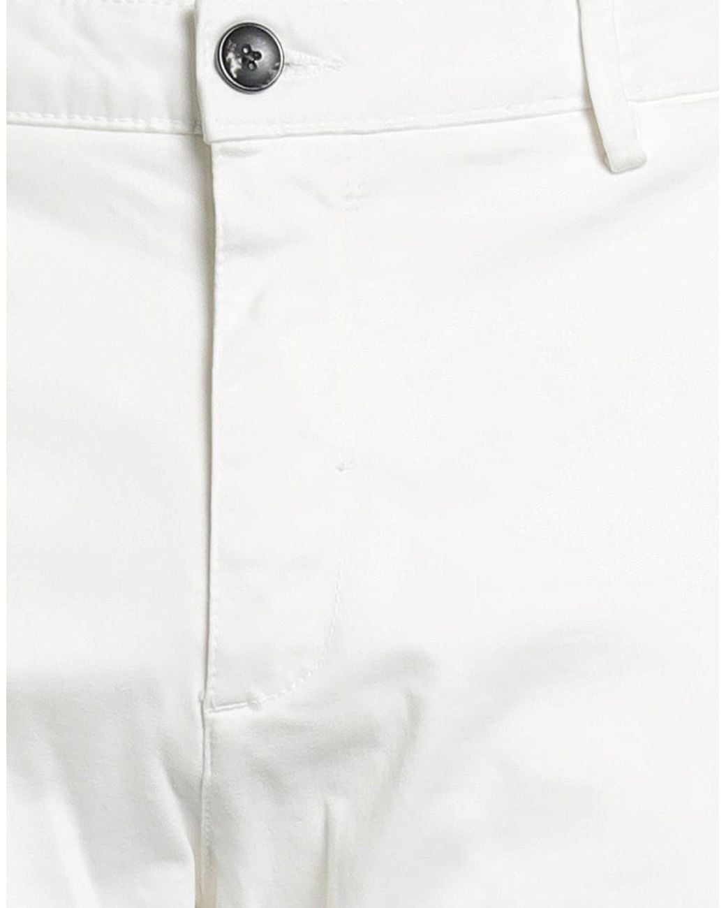 Yan Simmon White Pants Cotton, Elastane for men