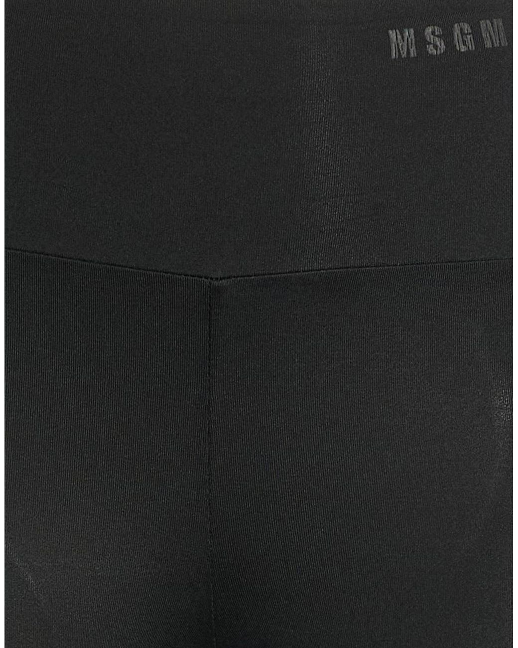 MSGM Black Shorts & Bermuda Shorts Polyamide, Elastane