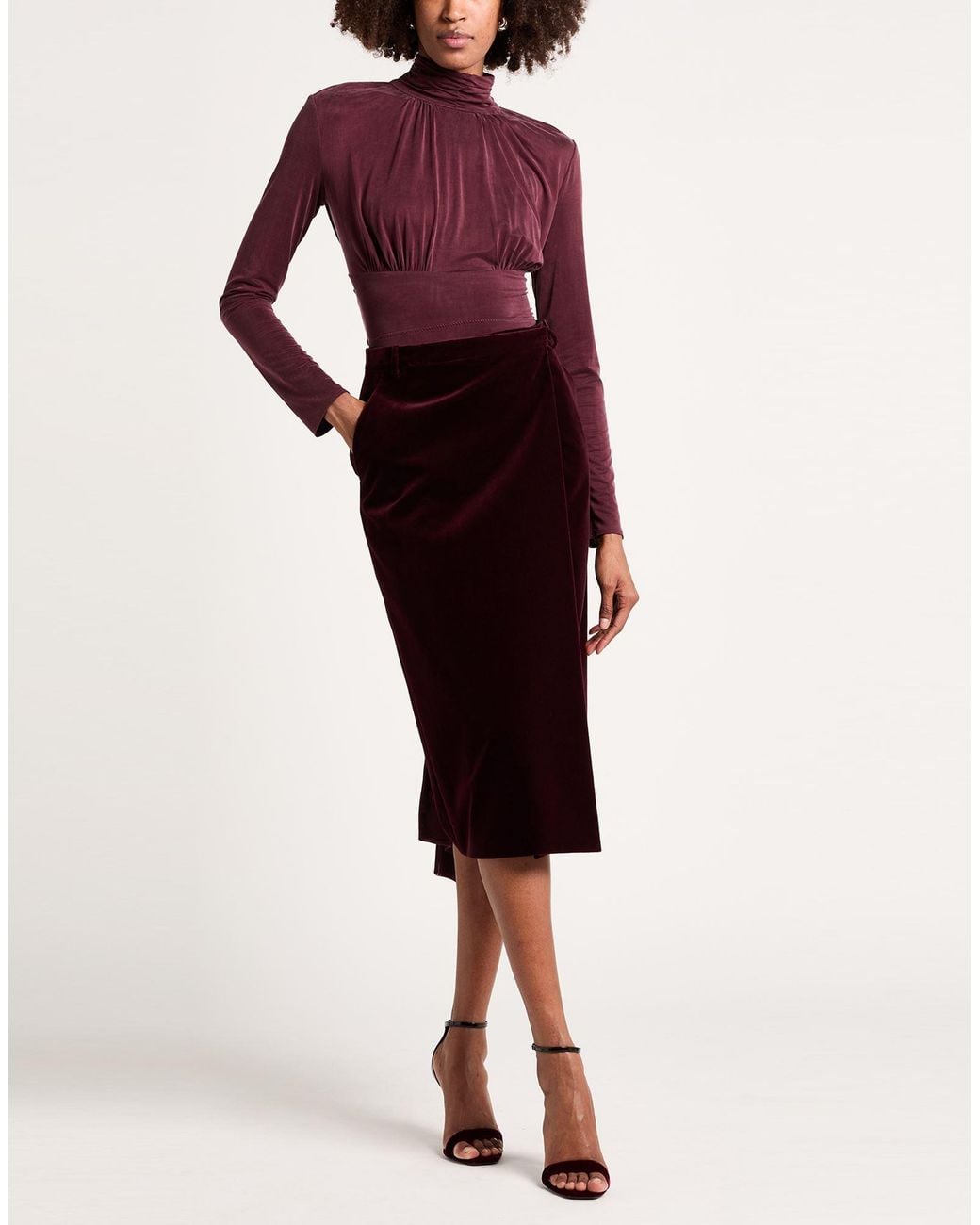 Elisabetta Franchi Purple Bodysuit Cupro, Elastane