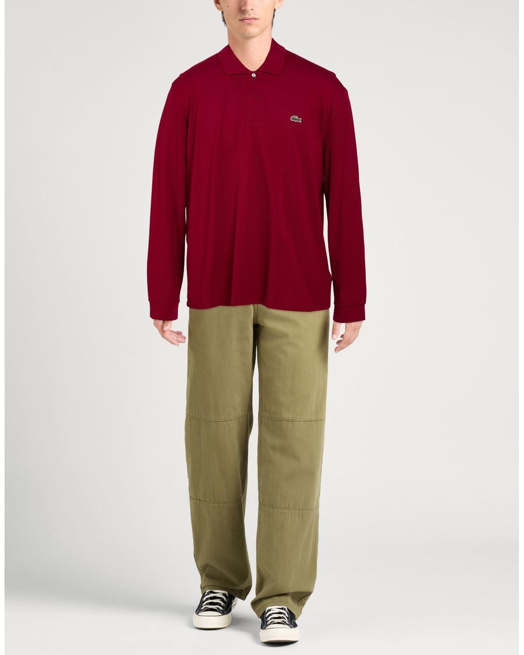 Lacoste Red Polo Shirt Cotton for men