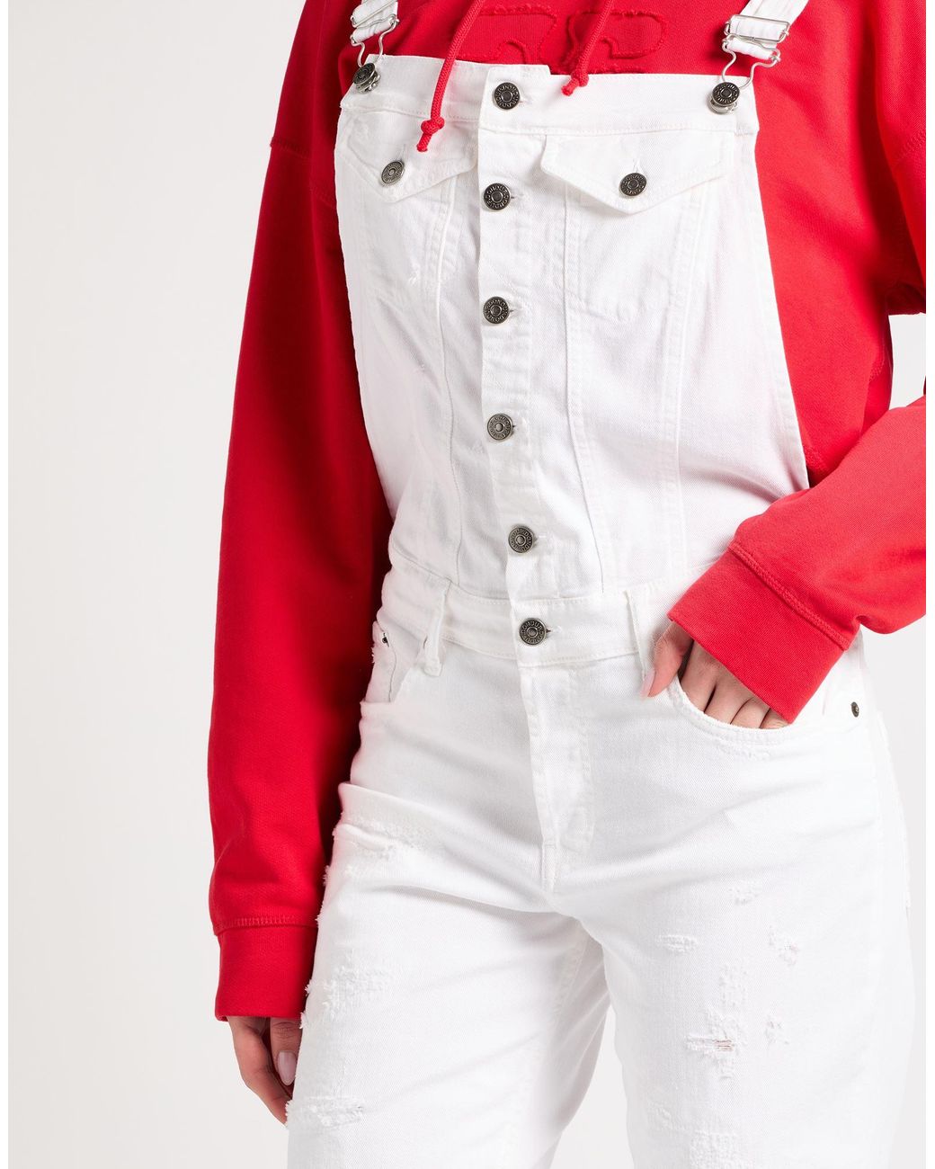 Dondup White Dungarees