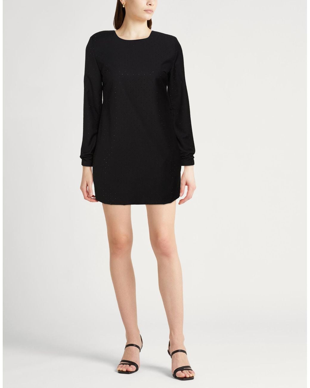 Jucca Black Mini Dress Polyester, Viscose