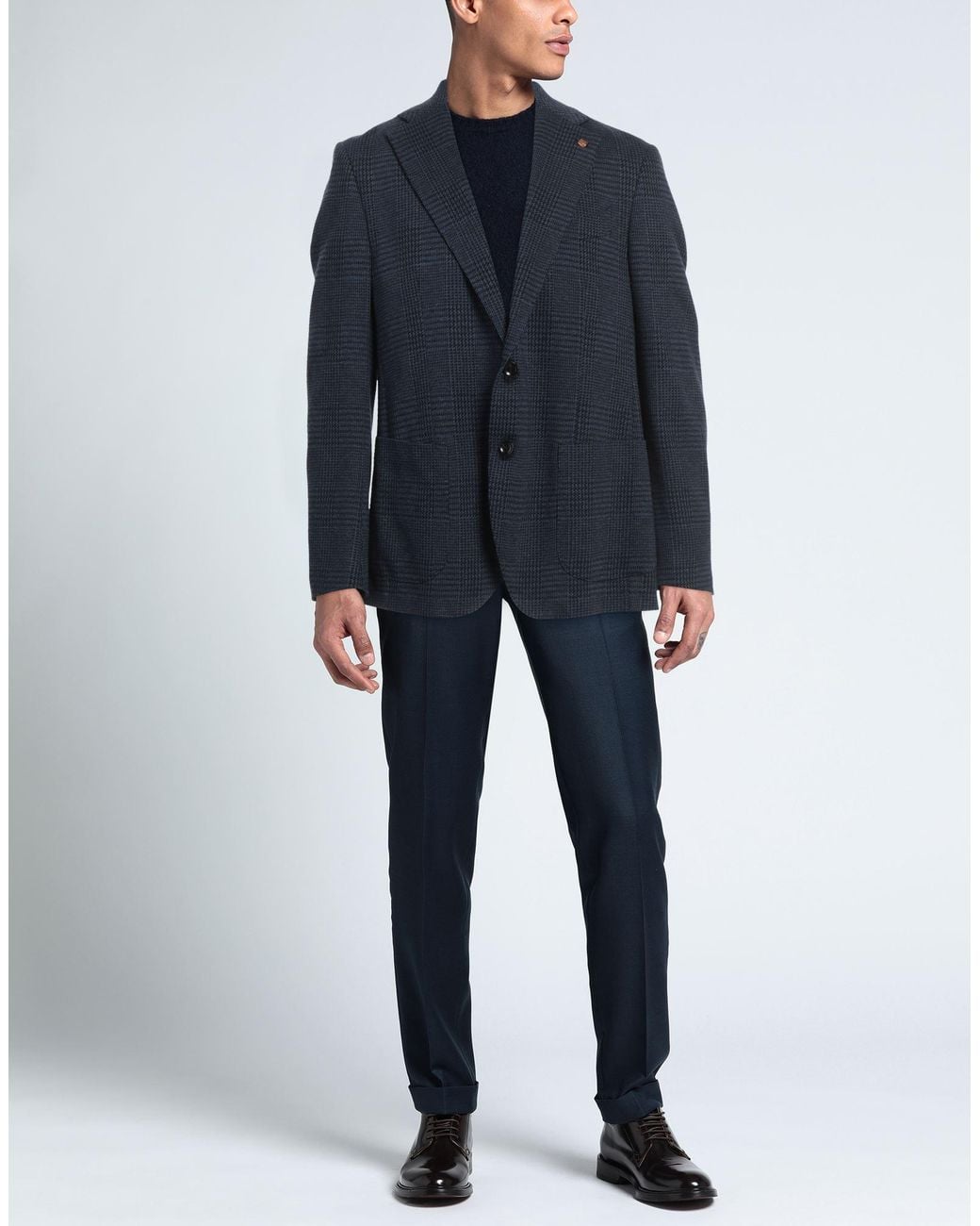 Sartoria Latorre Blue Blazer Cotton, Virgin Wool for men