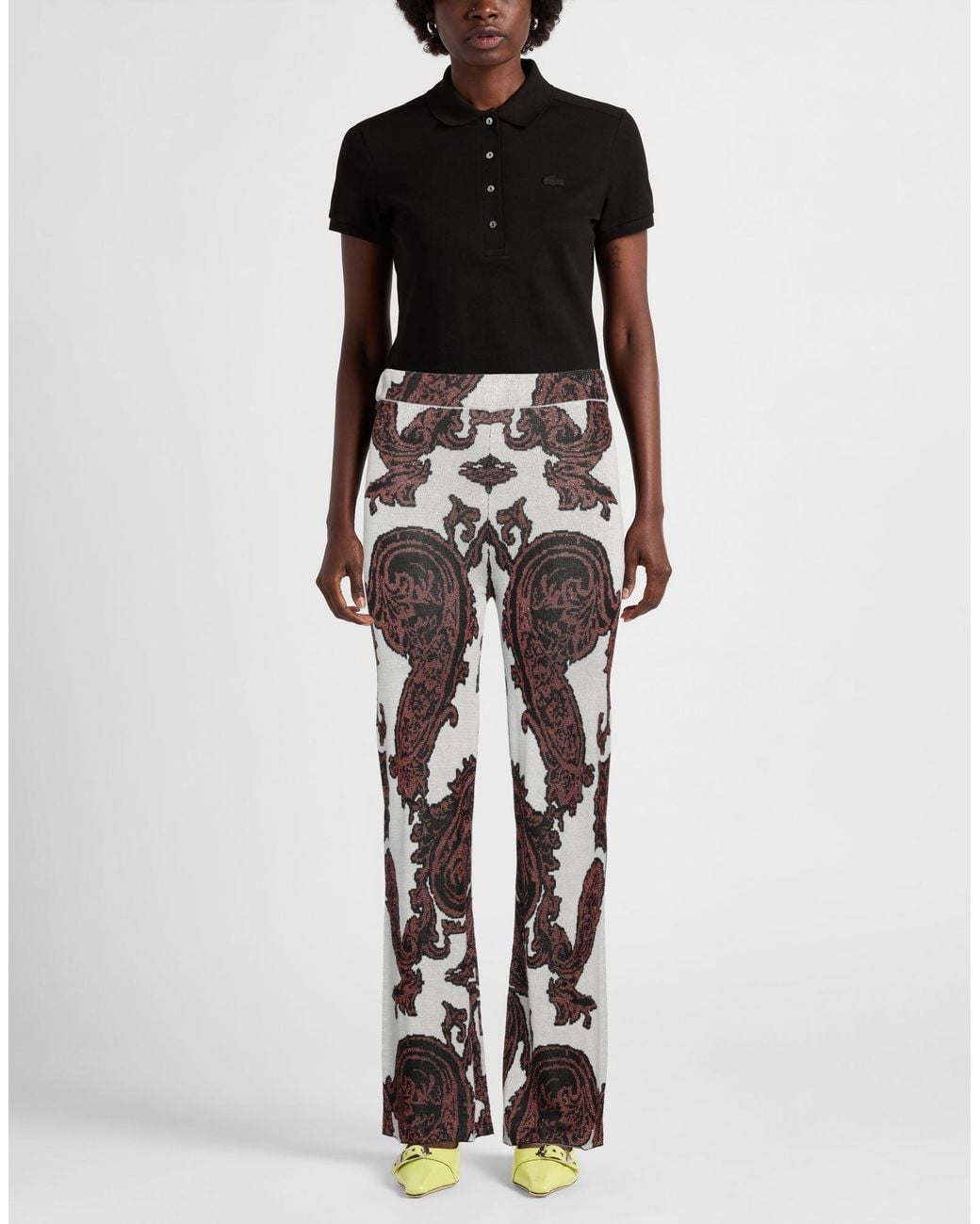 Kaos White Pants Viscose, Polyester, Polyamide