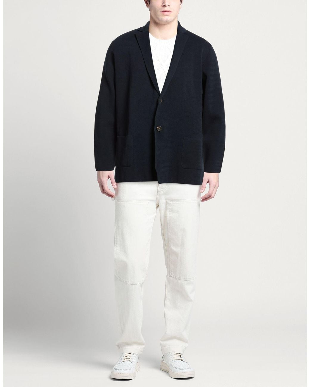 FILIPPO DE LAURENTIIS Blue Blazer Cotton for men