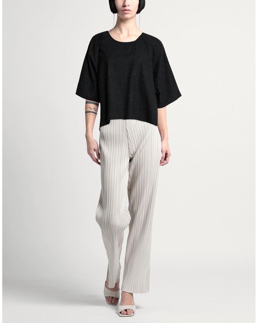 NEIRAMI Black Top Cotton, Polyester, Wool, Polyamide, Silk