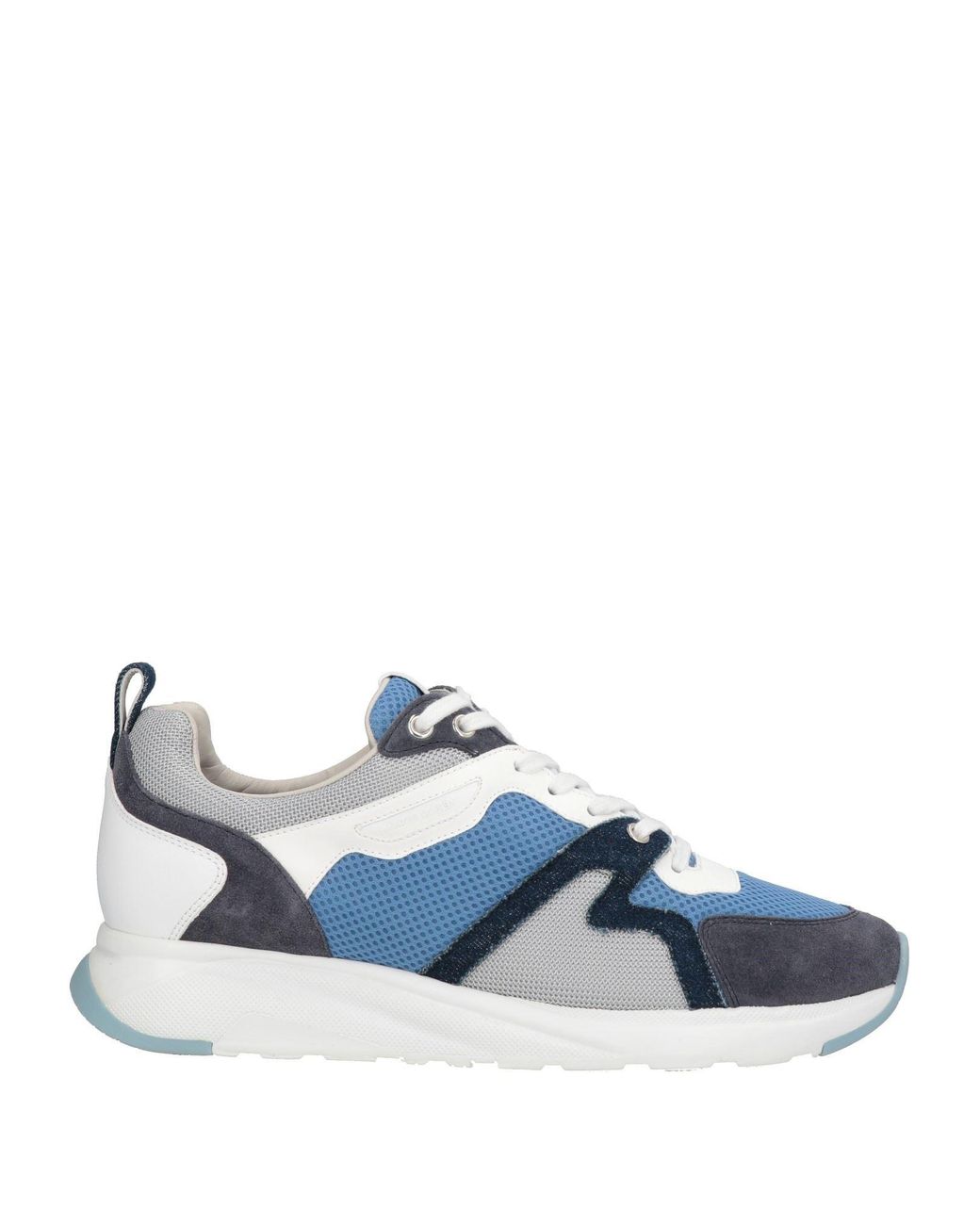 Jacob Cohen Blue Sneakers Textile Fibers, Leather for men
