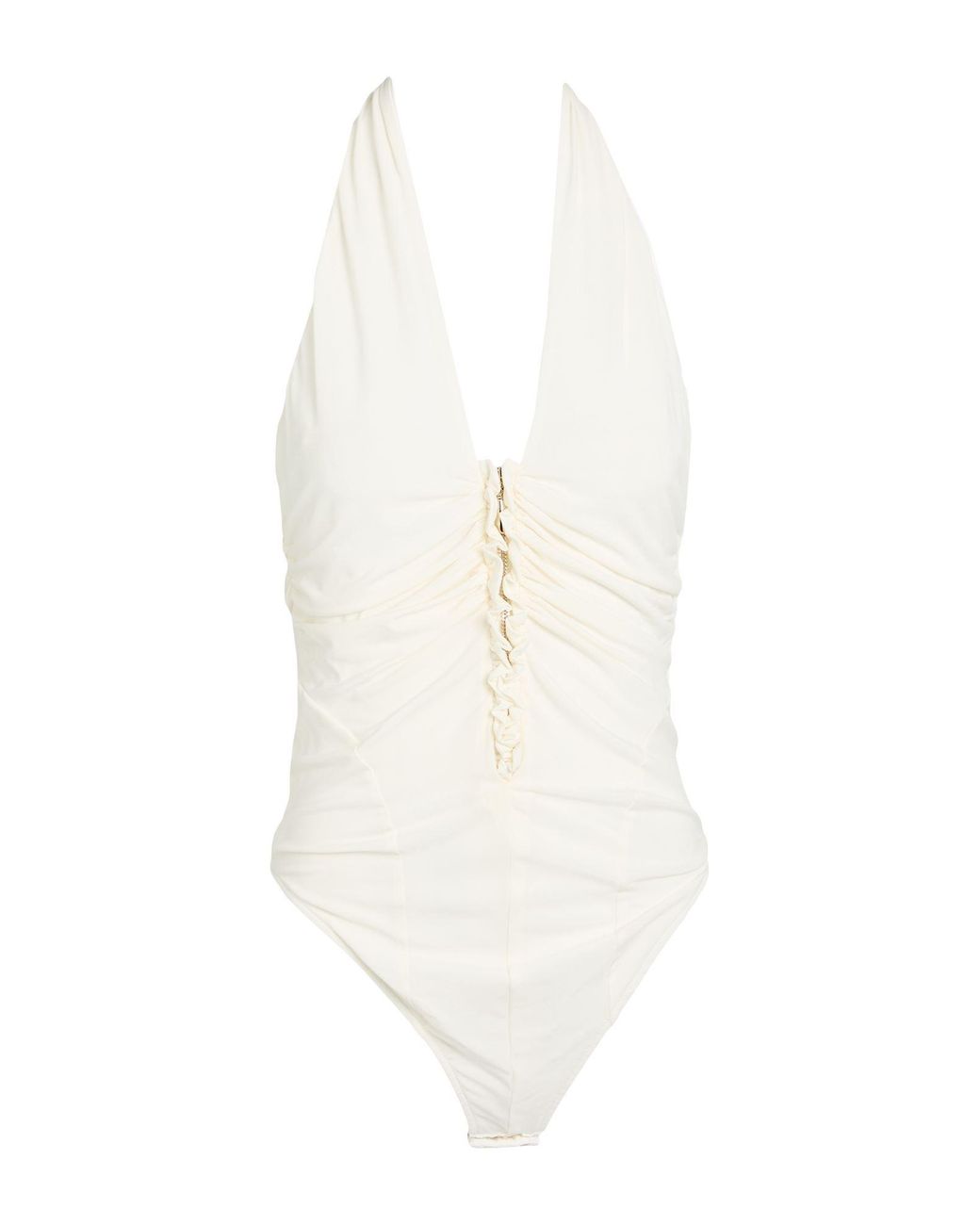 EUREKA by BABYLON White Bodysuit Acetate, Polyamide, Elastane