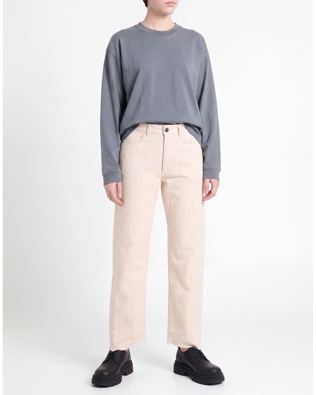 White Sand Natural Pants Cotton, Elastane
