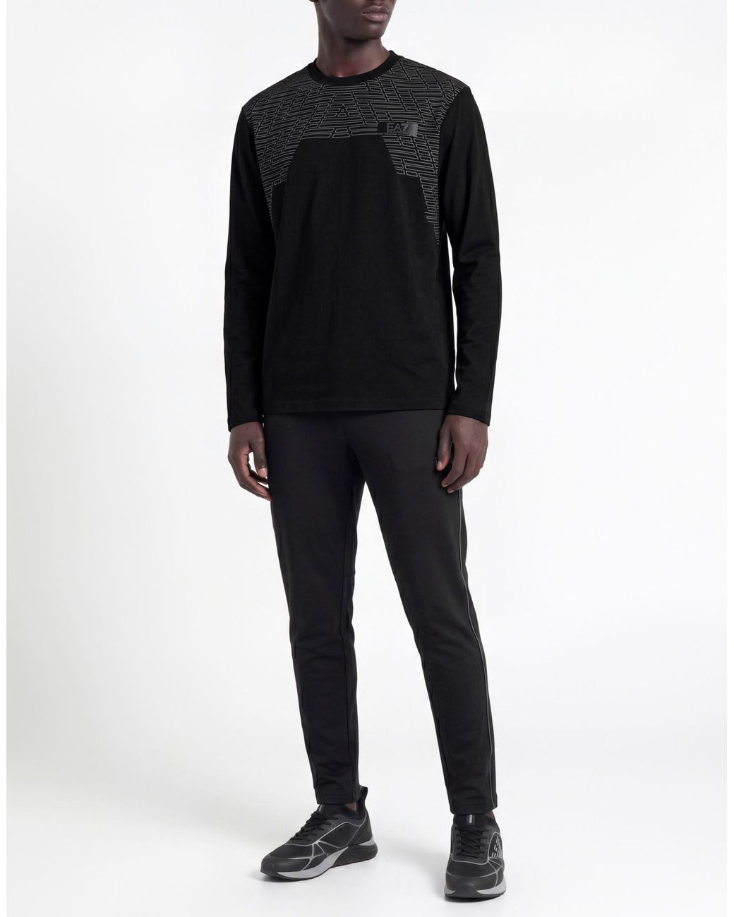 EA7 Black T-shirt for men