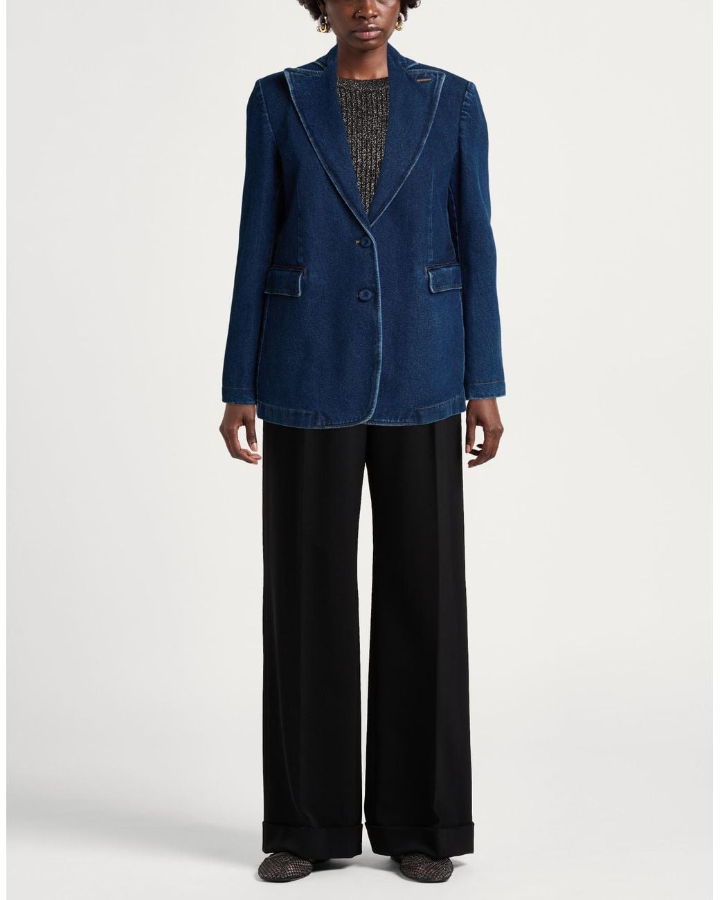 Jacob Cohen Blue Blazer Cotton, Elastane