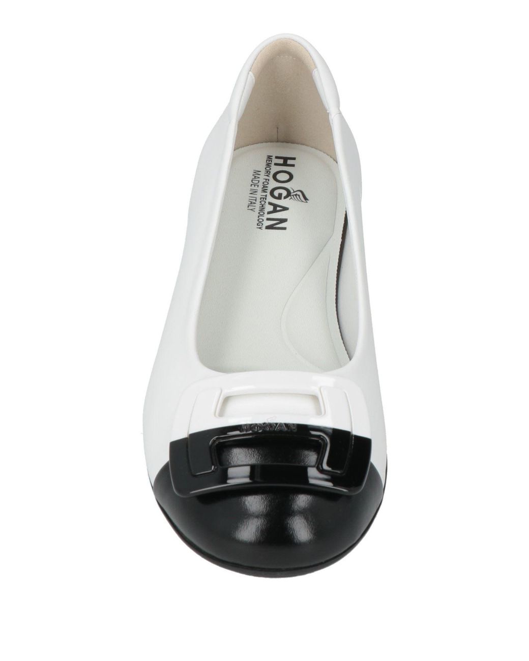 Hogan White Ballet Flats