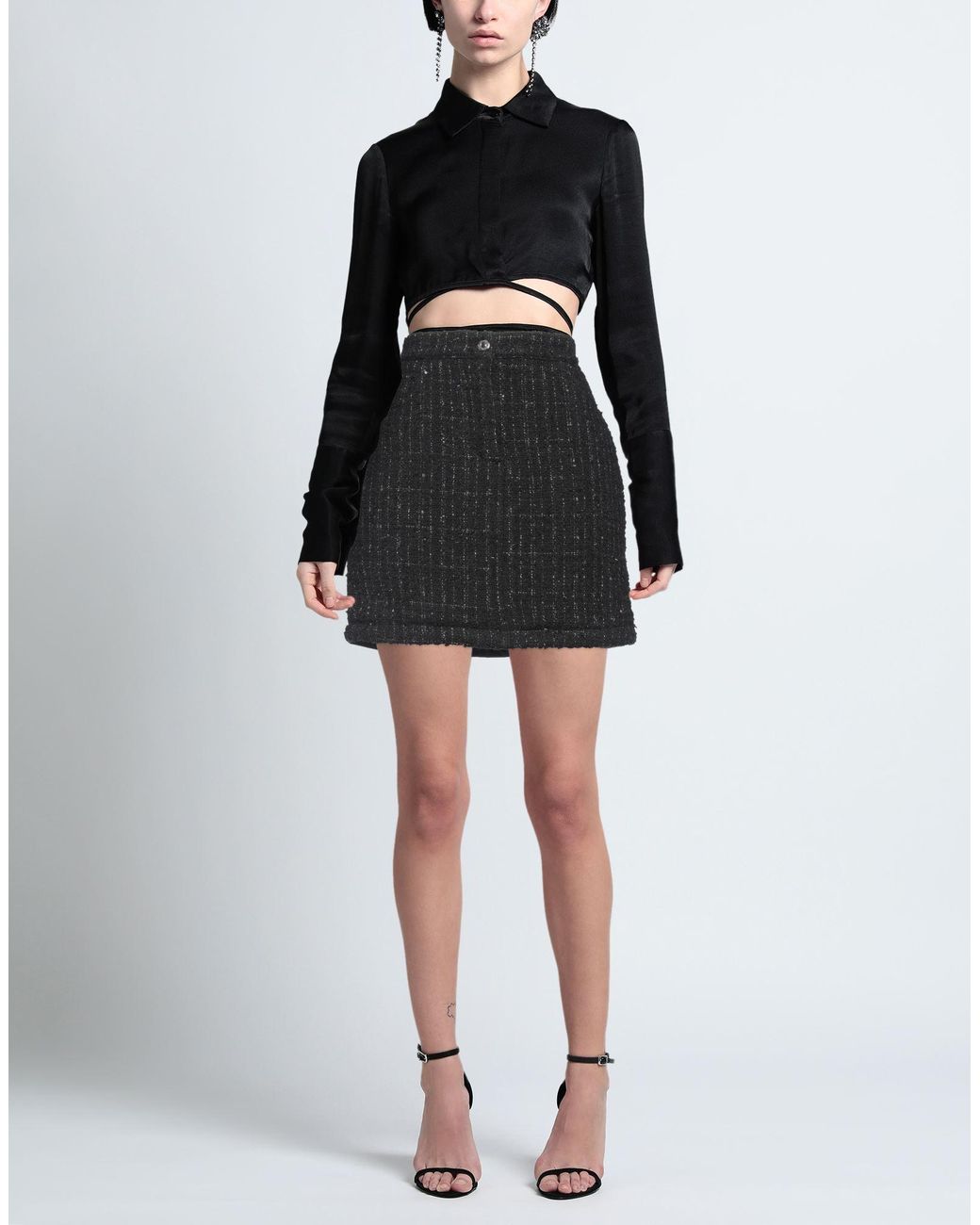 Mini-jupe MSGM en coloris Black