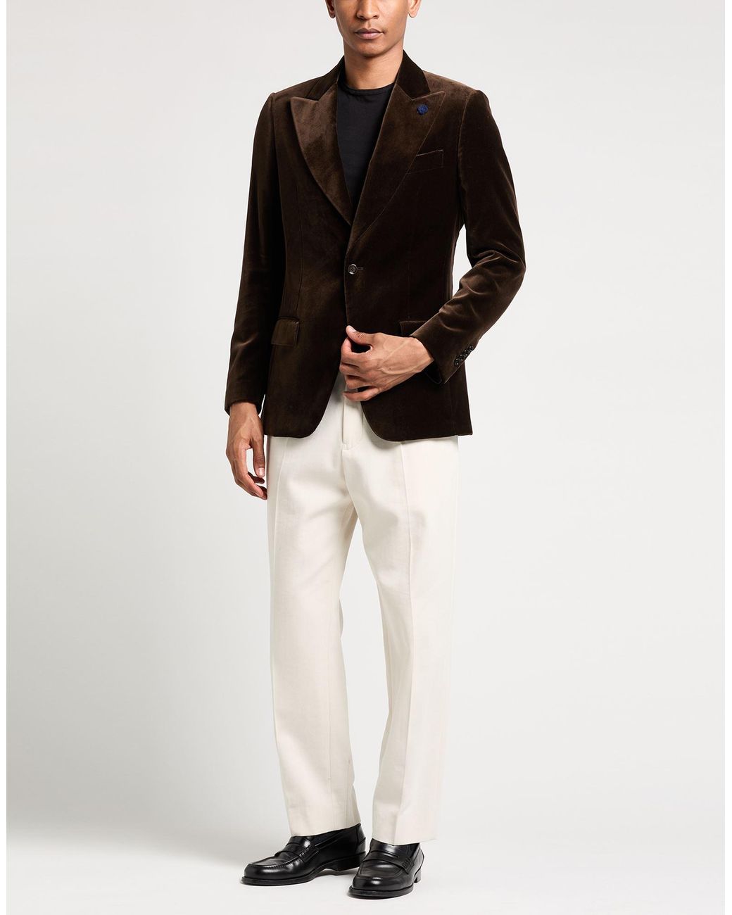 Lardini Black Blazer Cotton, Viscose for men