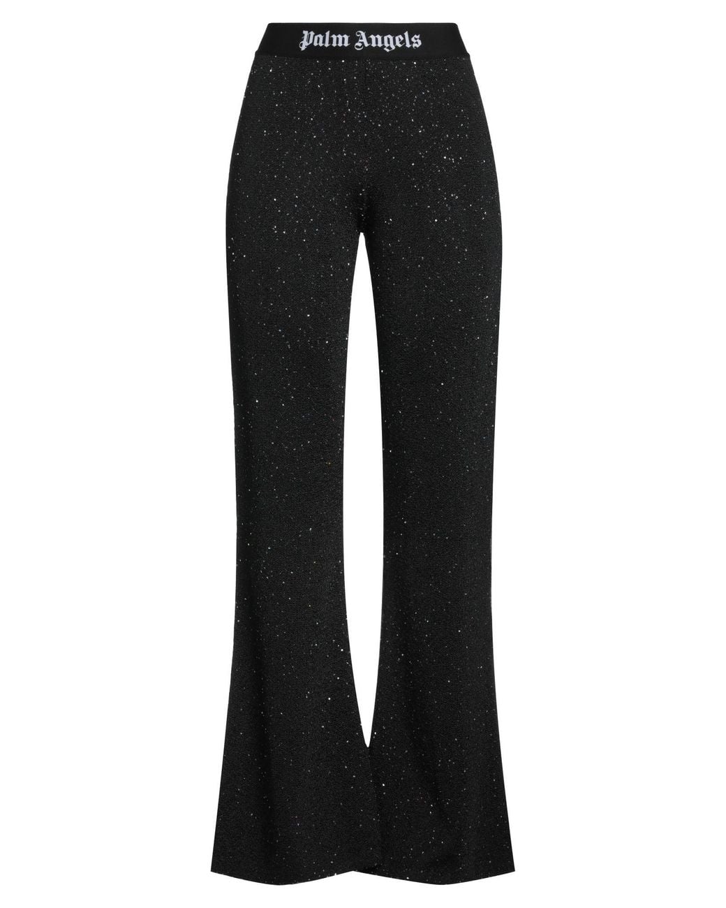 Palm Angels Black Wide Trousers