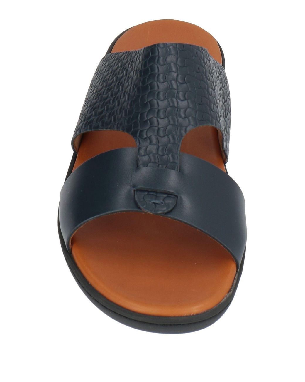 Testoni Blue Midnight Sandals Leather for men