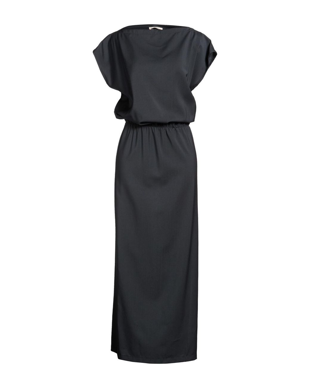 Barena Black Maxi Dress Virgin Wool
