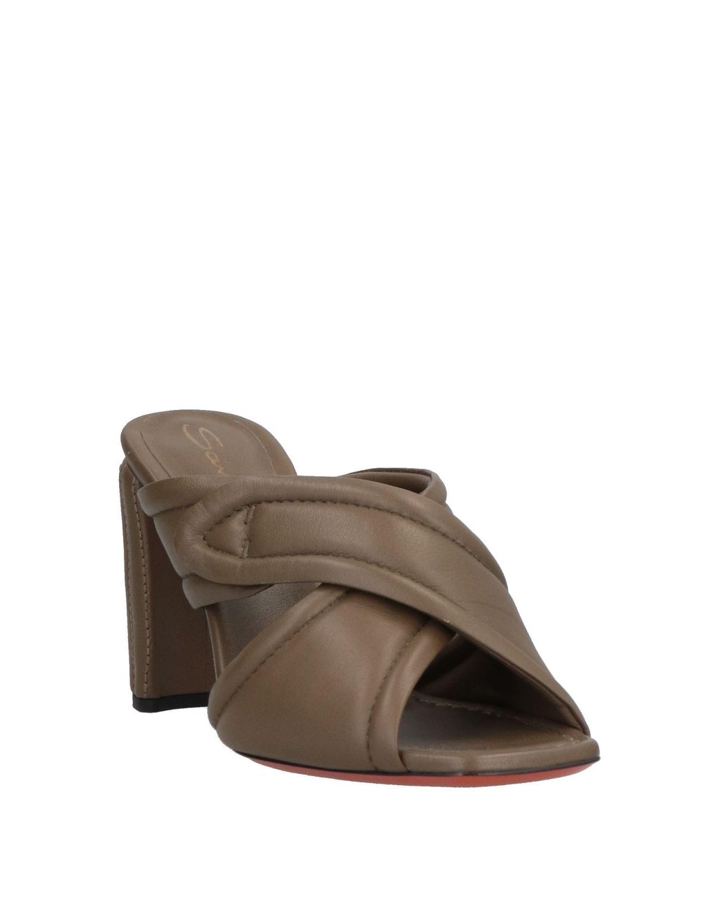 Santoni Brown Crossover Straps Sandals
