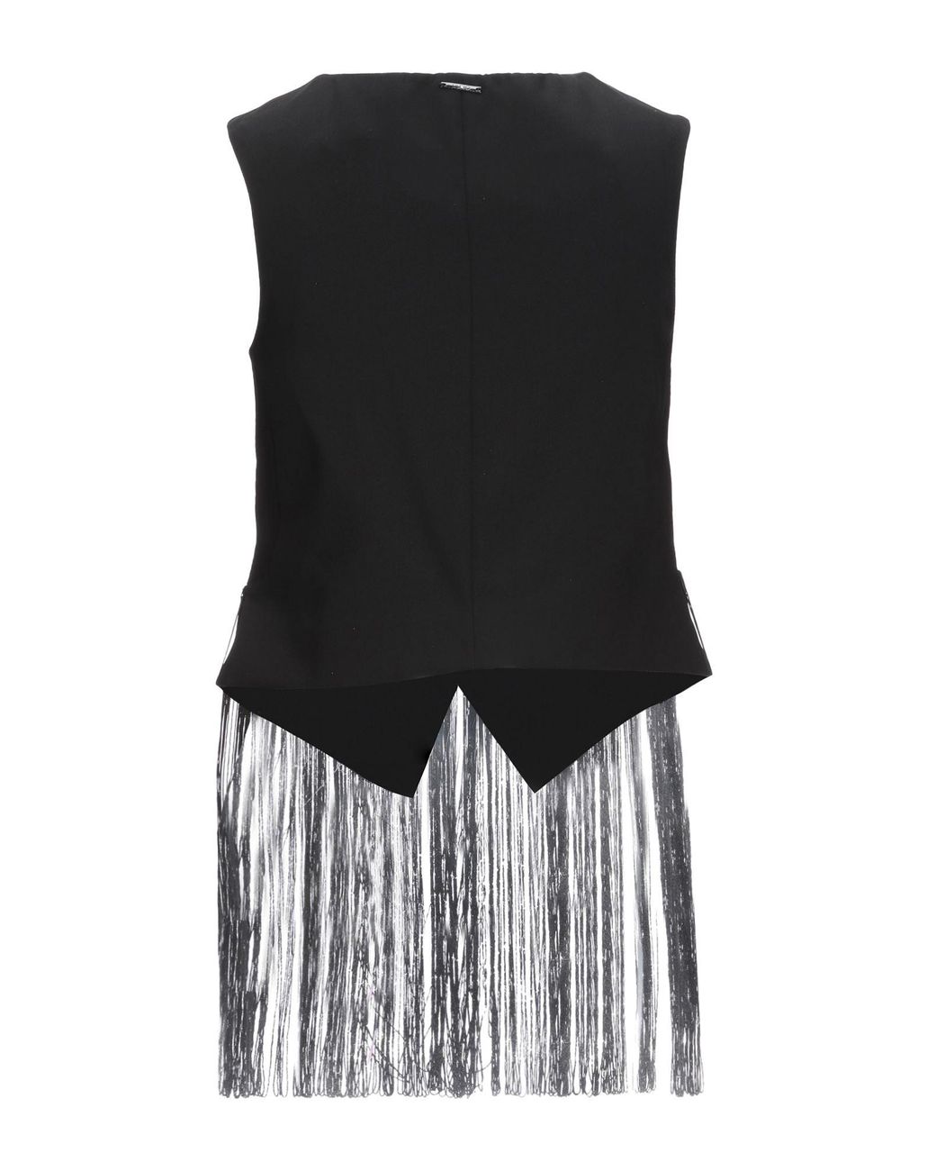 Liu Jo Black Tailored Vest Polyester, Acetate
