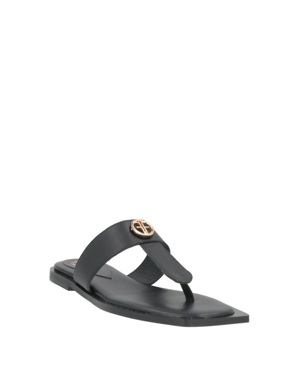 Fracomina Black Thong Sandals