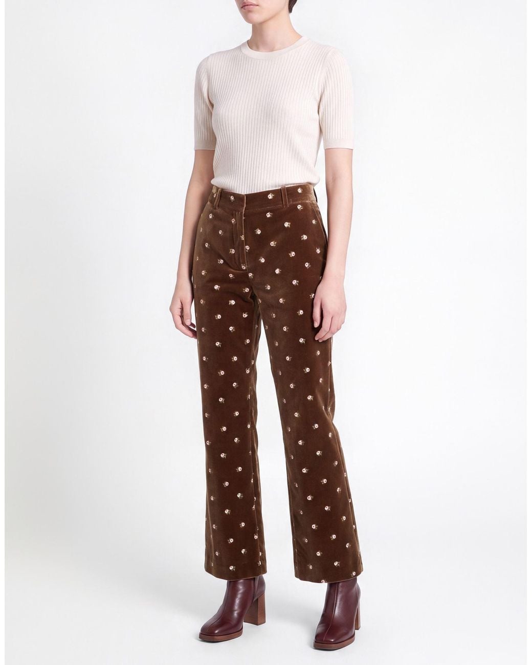 Paul & Joe Brown Chocolate Pants Cotton