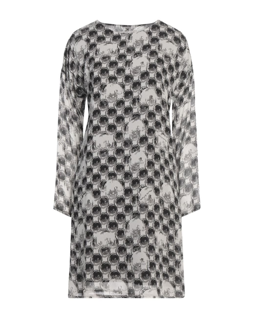 Manila Grace Gray Light Mini Dress Viscose