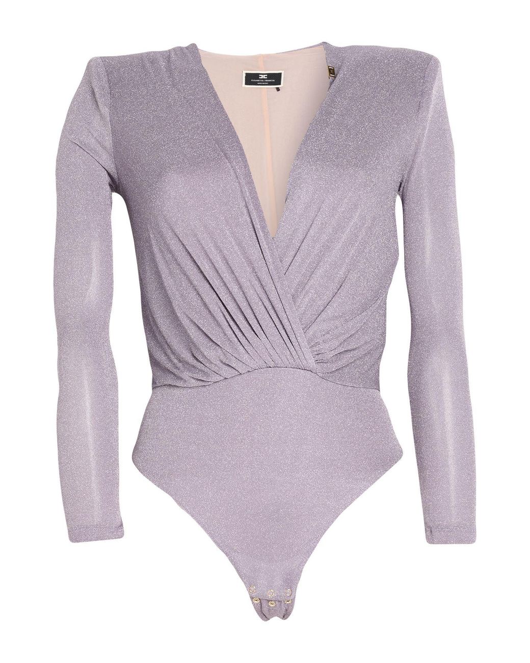 Elisabetta Franchi Purple Bodysuit Viscose, Polyamide, Polyester