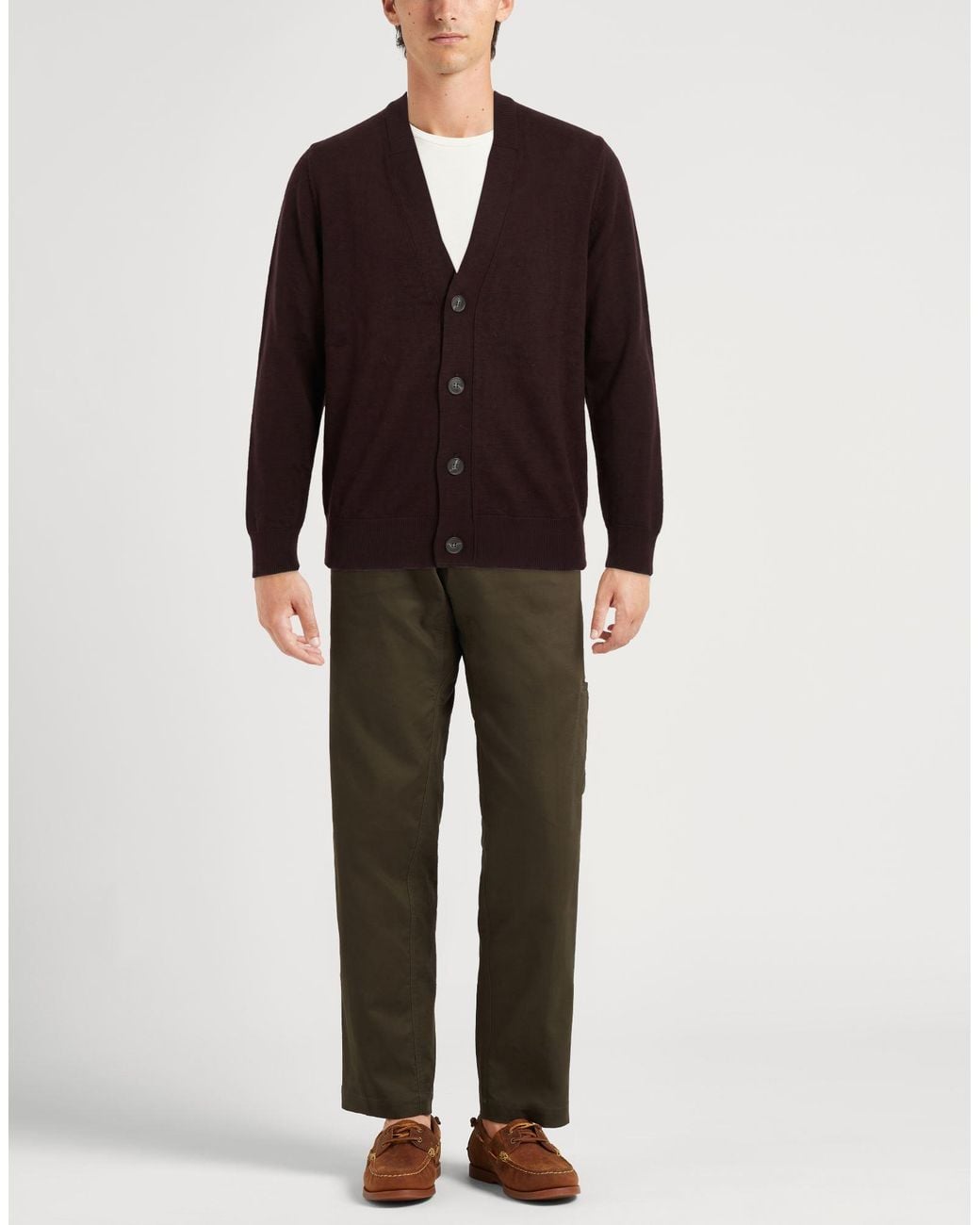 Alpha Studio Strickjacke in Brown für Herren