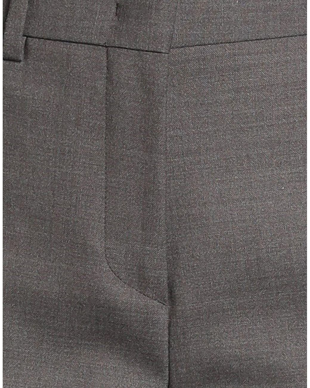 Brian Dales Gray Pants Polyester, Wool, Elastane