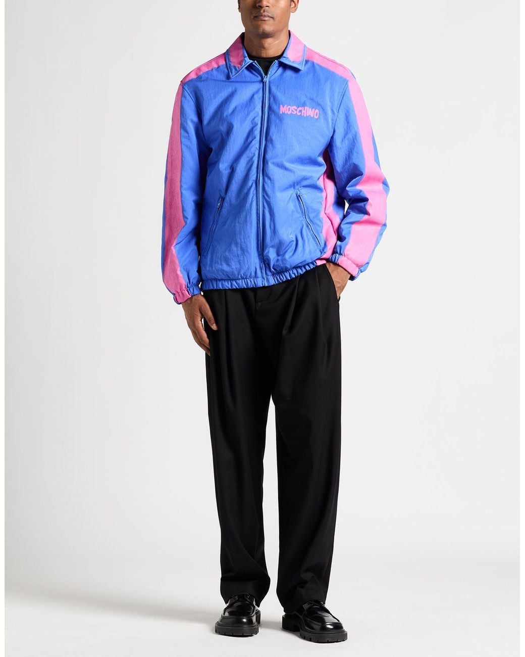 Moschino Blue Azure Jacket Polyamide for men