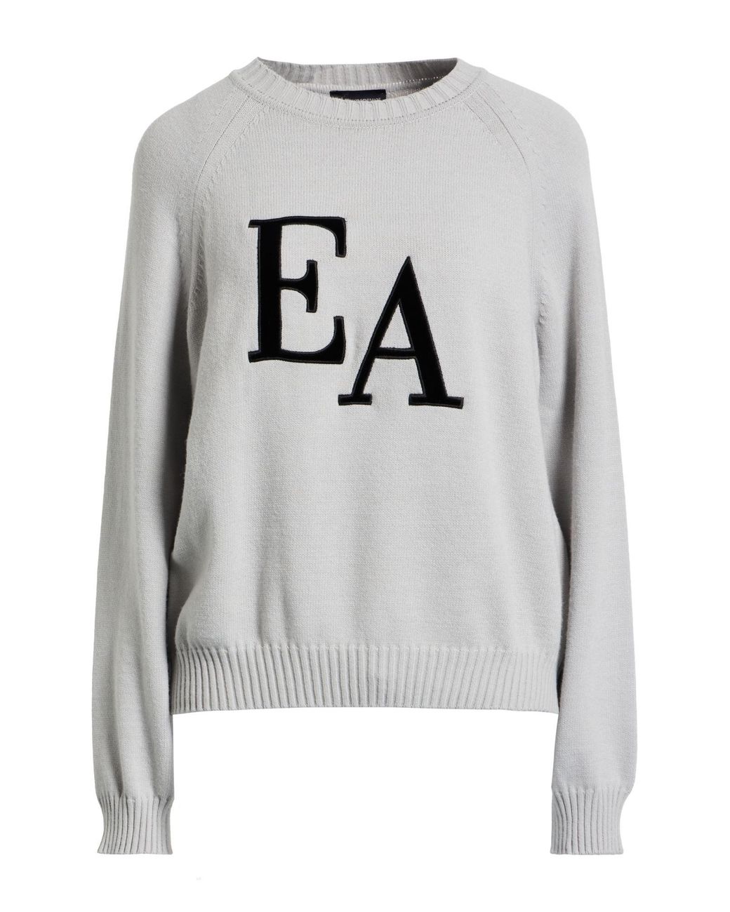 Emporio Armani Gray Light Sweater Polyamide, Viscose, Cashmere, Polyester, Elastane