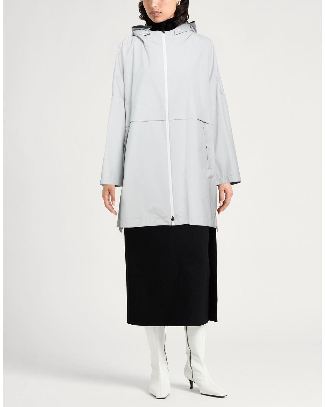 Herno White Overcoat & Trench Coat