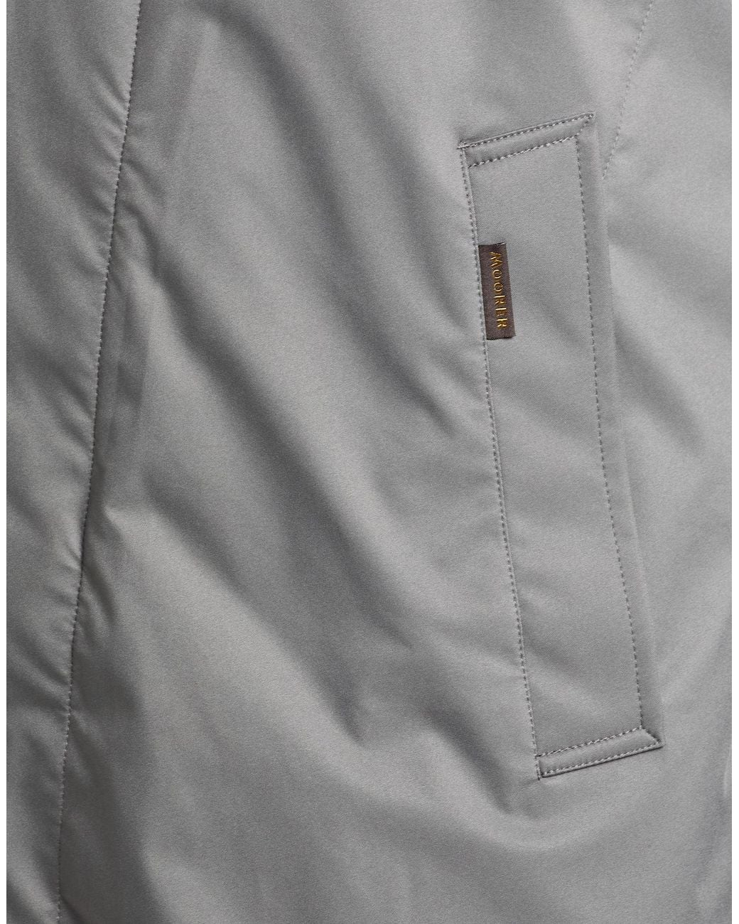 Moorer Gray Overcoat & Trench Coat Polyester, Polyurethane for men