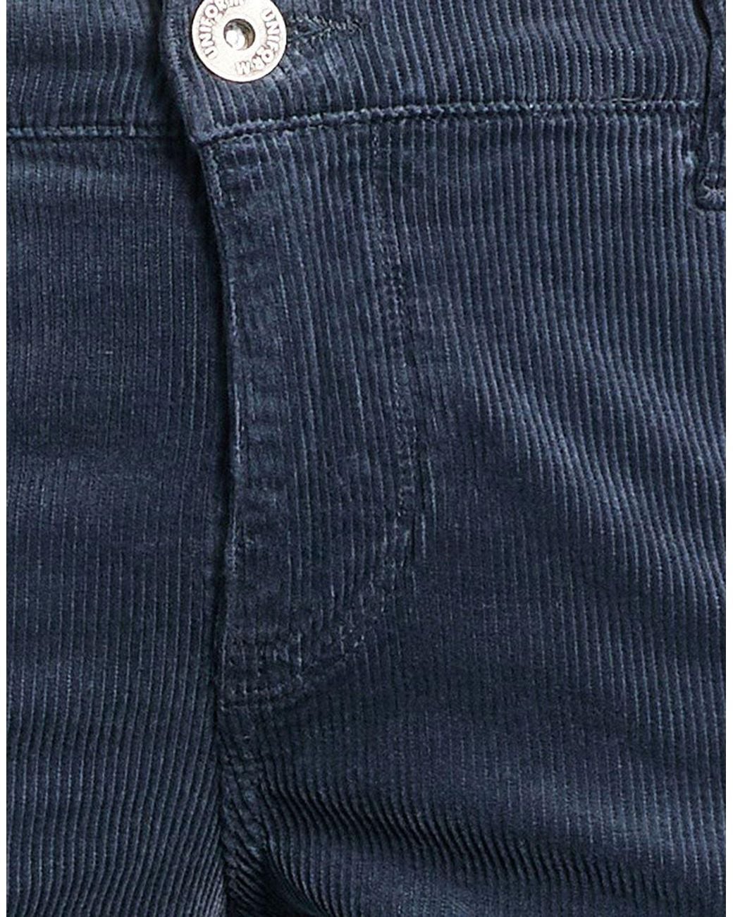 Uniform Blue Pants Cotton, Modal, Elastane for men